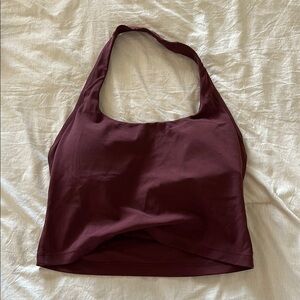 CRZ YOGA Women's Crop Top in Burgundy
